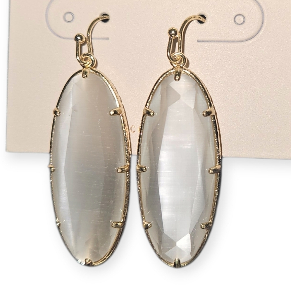 14th & Union Faceted Oval Drop Earrings, NWT